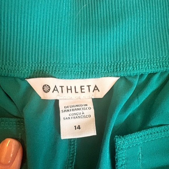 NWOT! Athleta Teal Brooklyn Ankle Pants - Picture 5 of 7